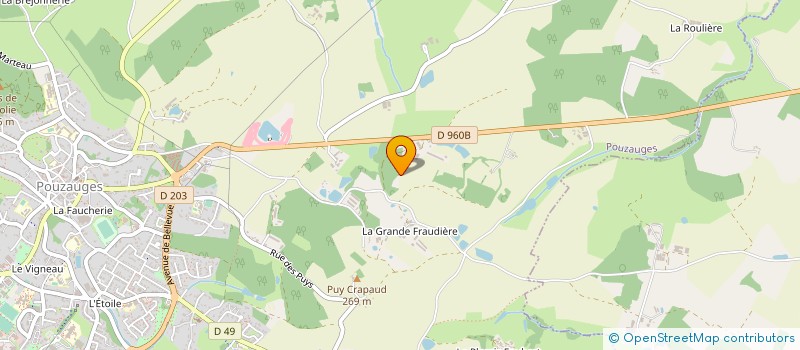 localisation de l'entreprise LES BUTTES FROIDES à POUZAUGES