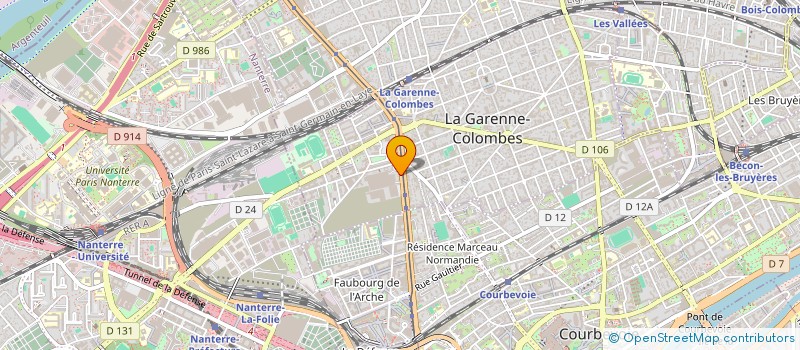 localisation de l'entreprise LES C.R.E à LA GARENNE-COLOMBES