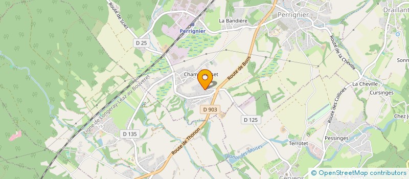 localisation de l'entreprise LES C URS D'ARTIST'SHOW  PERRIGNIER