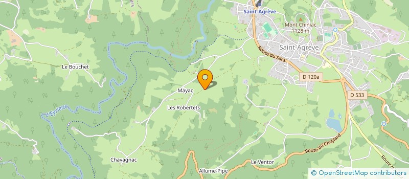 localisation de l'entreprise LES CA BRASSES à SAINT-AGREVE