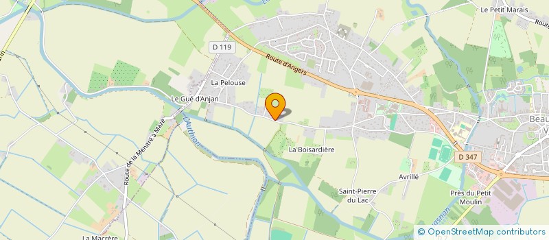 localisation de l'entreprise LES CABANES  BEAUFORT-EN-ANJOU