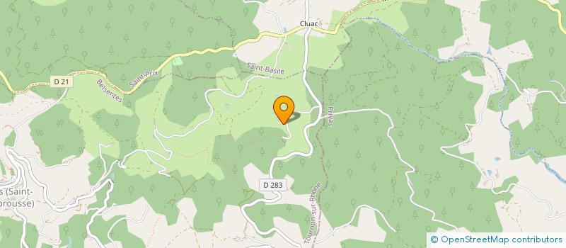 localisation de l'entreprise LES CABANES D'ARDECHE  PRADES