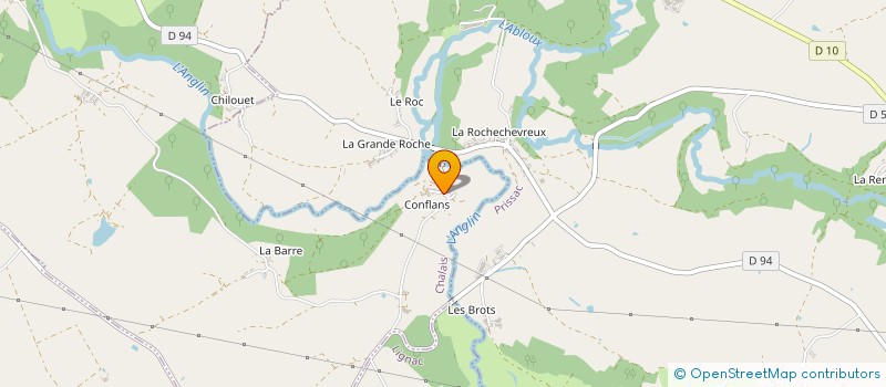 localisation de l'entreprise LES CABANES DE CHANTECLAIR à CHALAIS