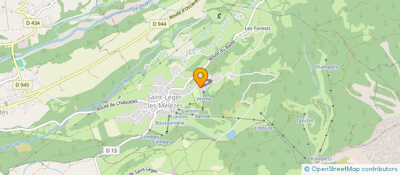 localisation de l'entreprise LES CABANES DE MELEZES  SAINT-LEGER-LES-MELEZES