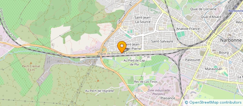 localisation de l'entreprise LES CABANES DE PRADES à NARBONNE