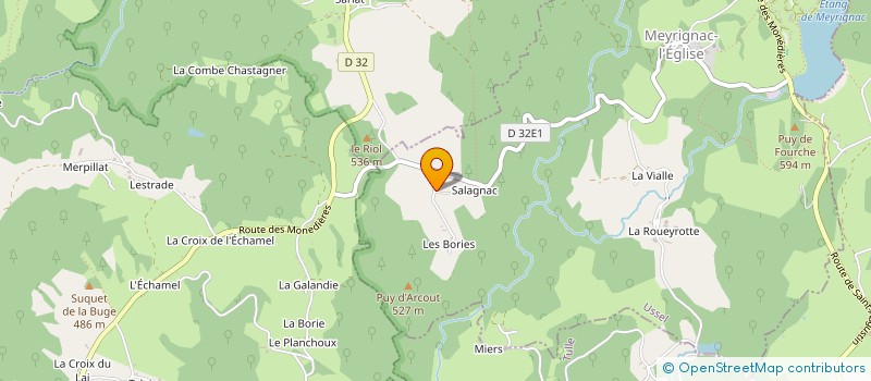 localisation de l'entreprise LES CABANES DE SALAGNAC  MEYRIGNAC-L'EGLISE