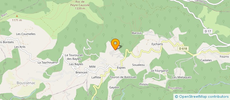 localisation de l'entreprise LES CABANES DE SOUEGNES à BOUSSENAC