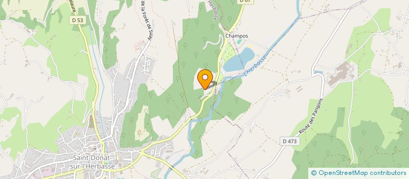 localisation de l'entreprise LES CABANES DES COLLINES  SAINT-DONAT-SUR-L'HERBASSE