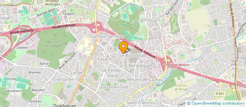 localisation de l'entreprise LES CABANES DU LAC  GRADIGNAN