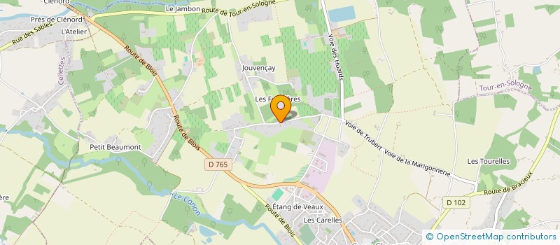 localisation de l'entreprise LES CABANES DU TERTRE  COUR-CHEVERNY