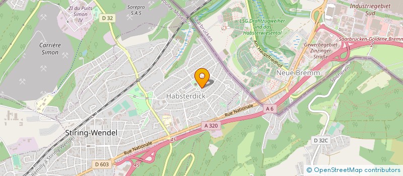 localisation de l'entreprise LES CABOTINS  STIRING-WENDEL