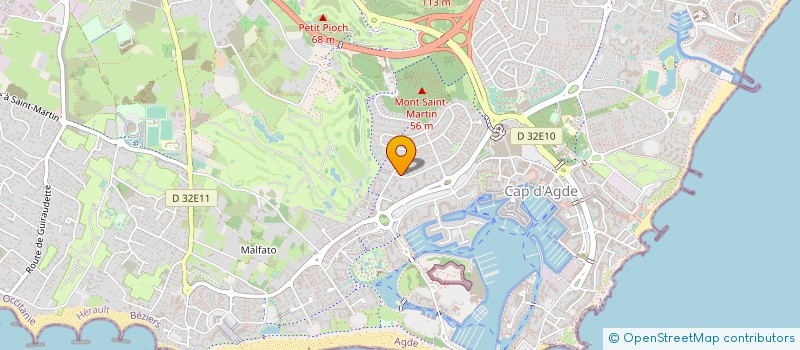 localisation de l'entreprise LES CABOTINS  AGDE