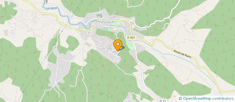 localisation de l'entreprise LES CABOTINS DU SPECTACLE  JOUQUES