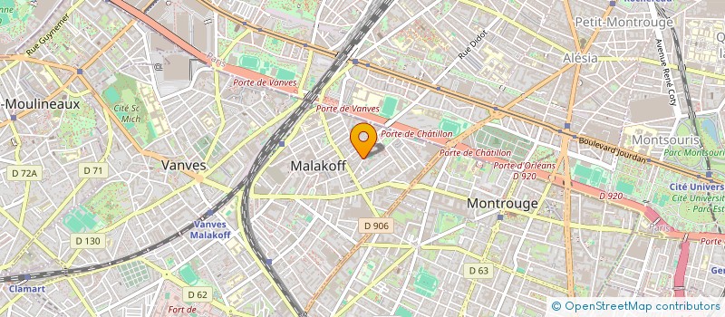 localisation de l'entreprise LES CABOTTES DE PANTIN  MALAKOFF