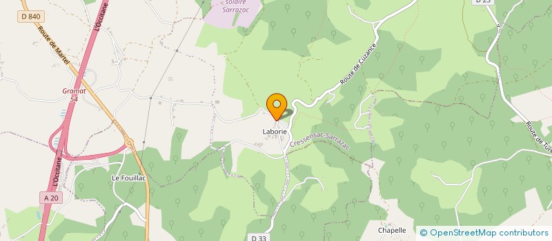 localisation de l'entreprise LES CABRIS DES CAUSSES  CRESSENSAC-SARRAZAC