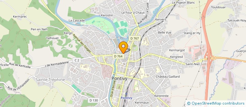 localisation de l'entreprise LES CACHETTES DE RAPHAEL  PONTIVY