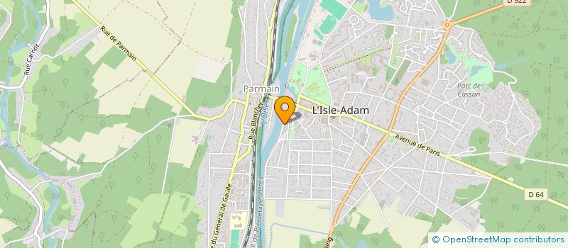 localisation de l'entreprise LES CAFES CLUB à L'ISLE ADAM