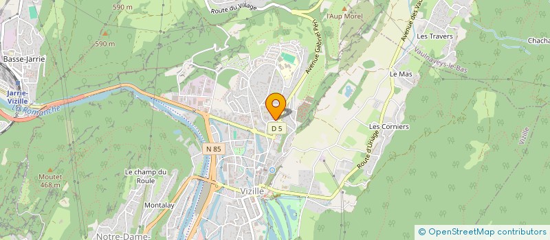 localisation de l'entreprise LES CAFES DES SCIENCES DU PAYS VIZILLOIS  VIZILLE