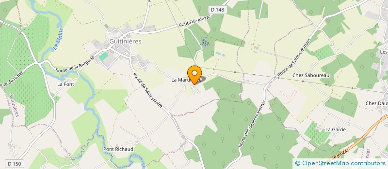 localisation de l'entreprise LES CAFES DU MARCHE  GUITINIERES