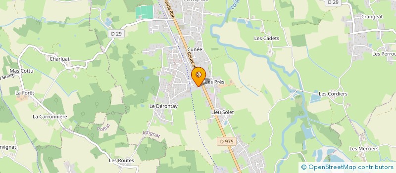 localisation de l'entreprise LES CAFES GAILLARD à ATTIGNAT