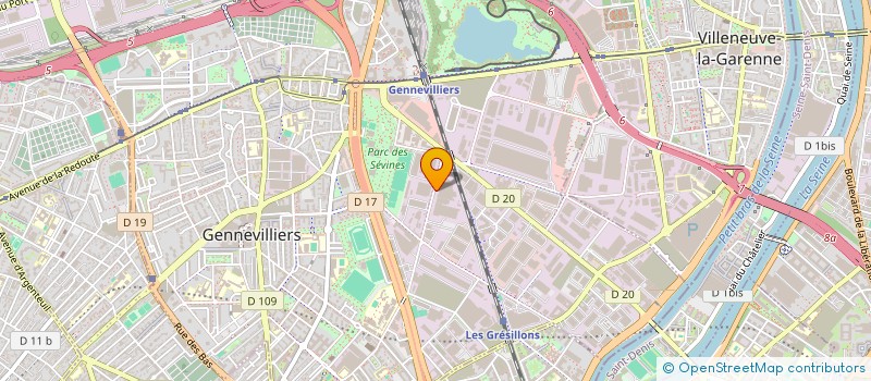 localisation de l'entreprise LES CAFES R. CHADOURNE à GENNEVILLIERS