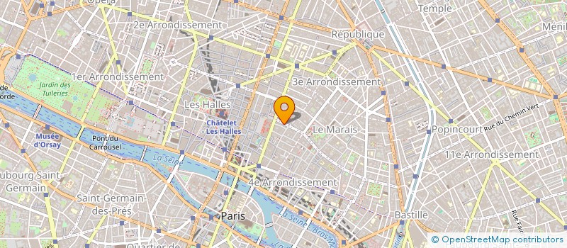 localisation de l'entreprise LES CAHIERS DE COLETTE à PARIS
