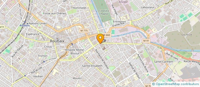 localisation de l'entreprise LES CAHIERS DU FUTUR à ROUBAIX