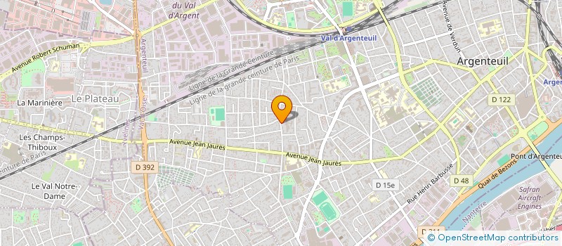 localisation de l'entreprise LES CAILLOUX  ARGENTEUIL