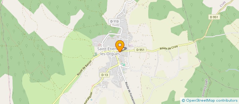 localisation de l'entreprise LES CAILLOUX SENSIBLES 04 à SAINT-ETIENNE-LES-ORGUES