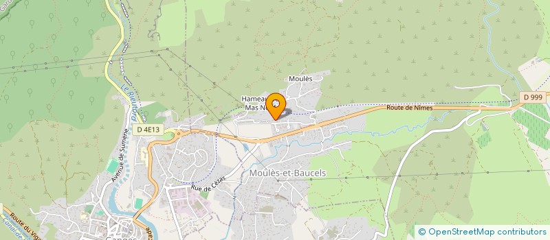 localisation de l'entreprise LES CALADES  MOULES-ET-BAUCELS