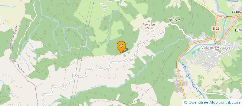 localisation de l'entreprise LES CALADES DE SEGONZAC  VABRES-L ABBAYE