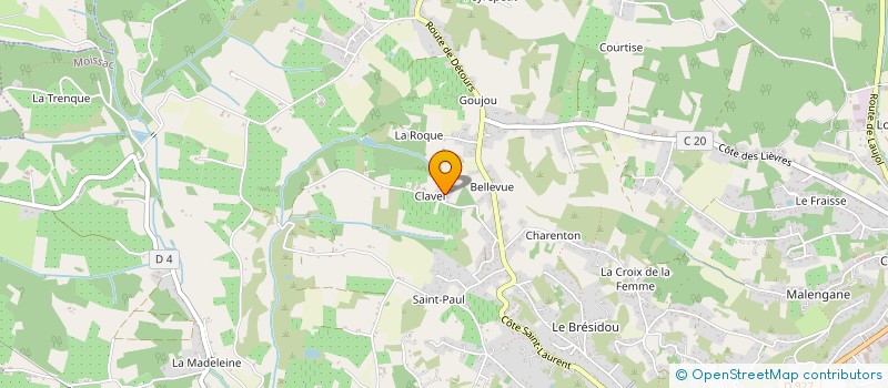 localisation de l'entreprise LES CALANDRES  MONTESQUIEU