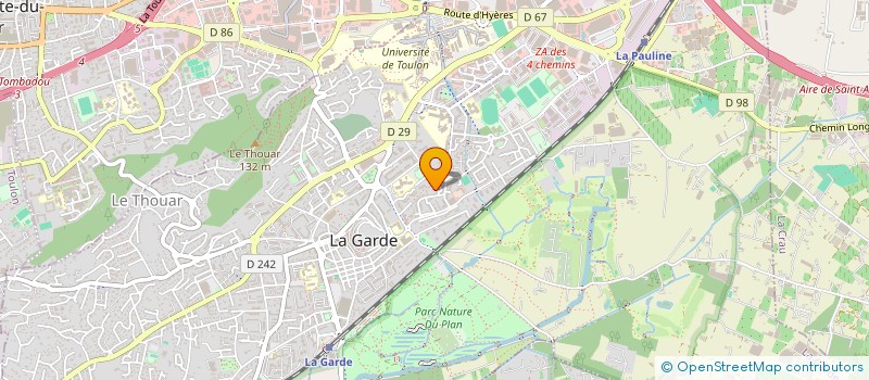 localisation de l'entreprise LES CALANQUES  LA GARDE