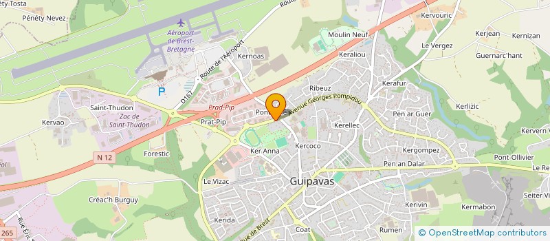 localisation de l'entreprise LES CALANQUES  GUIPAVAS