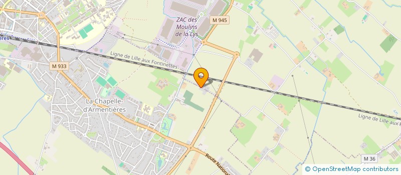 localisation de l'entreprise LES CALECHES DU CORTEMBUT à LA CHAPELLE-D'ARMENTIERES