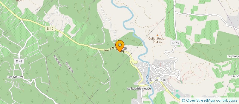 localisation de l'entreprise LES CALECHES DU VAR  TARADEAU