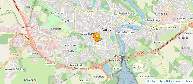 localisation de l'entreprise LES CAMELIAS à AURAY