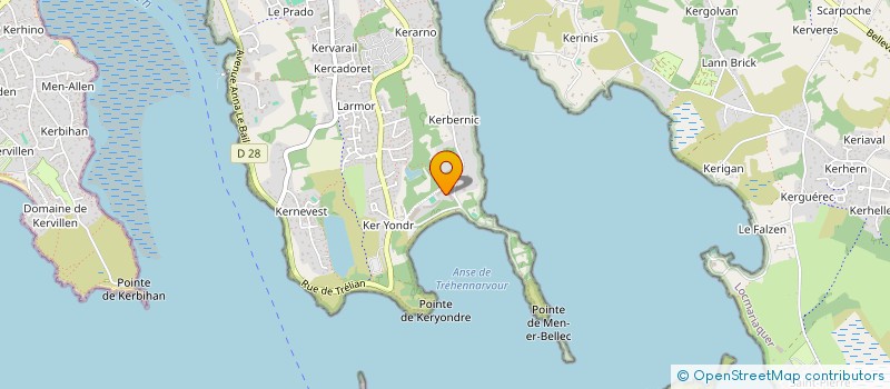 localisation de l'entreprise LES CAMELIAS  LA TRINITE-SUR-MER