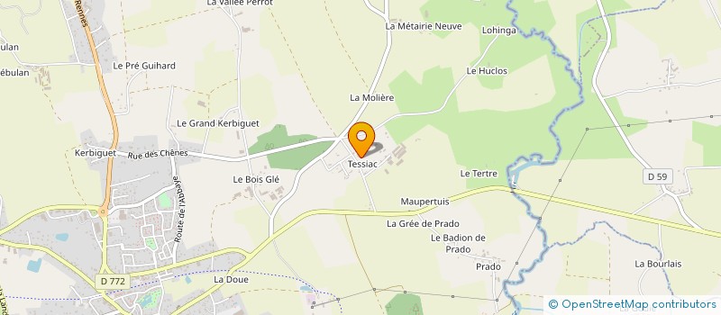 localisation de l'entreprise LES CAMELIAS à GUER