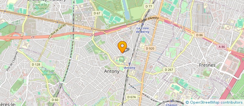 localisation de l'entreprise LES CAMELIAS à ANTONY