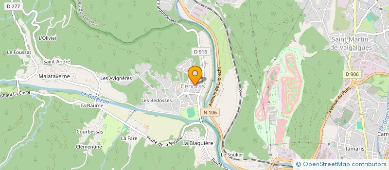 localisation de l'entreprise LES CAMELIAS  CENDRAS