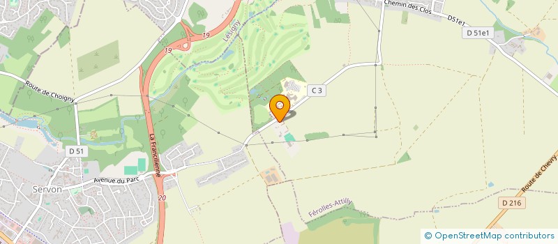 localisation de l'entreprise LES CAMELIAS  FEROLLES-ATTILLY