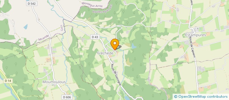 localisation de l'entreprise LES CAMELIAS  FRECHEDE