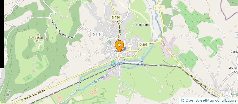 localisation de l'entreprise LES CAMINOLS VAYRACOIS  VAYRAC