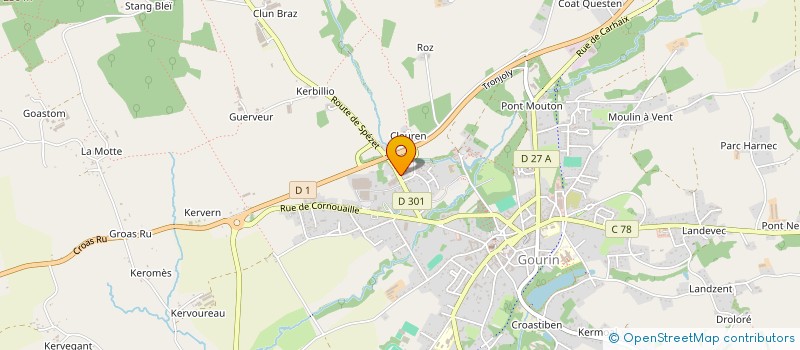 localisation de l'entreprise LES CAMIONS GOURINOIS-L.C.G. à GOURIN