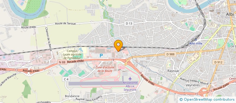 localisation de l'entreprise LES CAMOUS D'AURE à ALBI