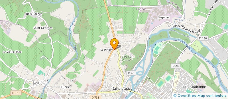 localisation de l'entreprise LES CAMPANULES à COGNAC