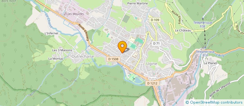 localisation de l'entreprise LES CAMPANULES  UGINE