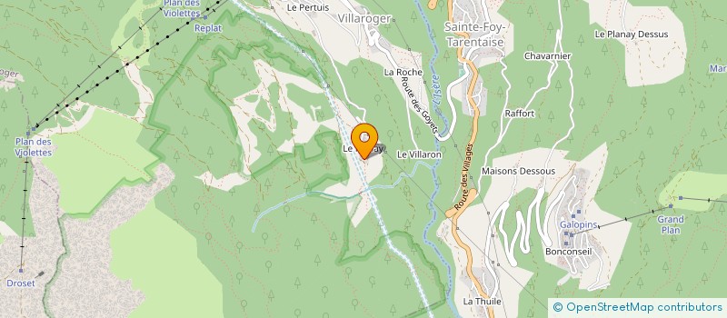 localisation de l'entreprise LES CANAILLES  SAINTE-FOY-TARENTAISE