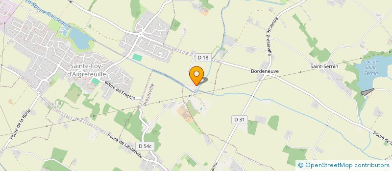 localisation de l'entreprise LES CANAILLES  SAINTE FOY D'AIGREFEUILLE